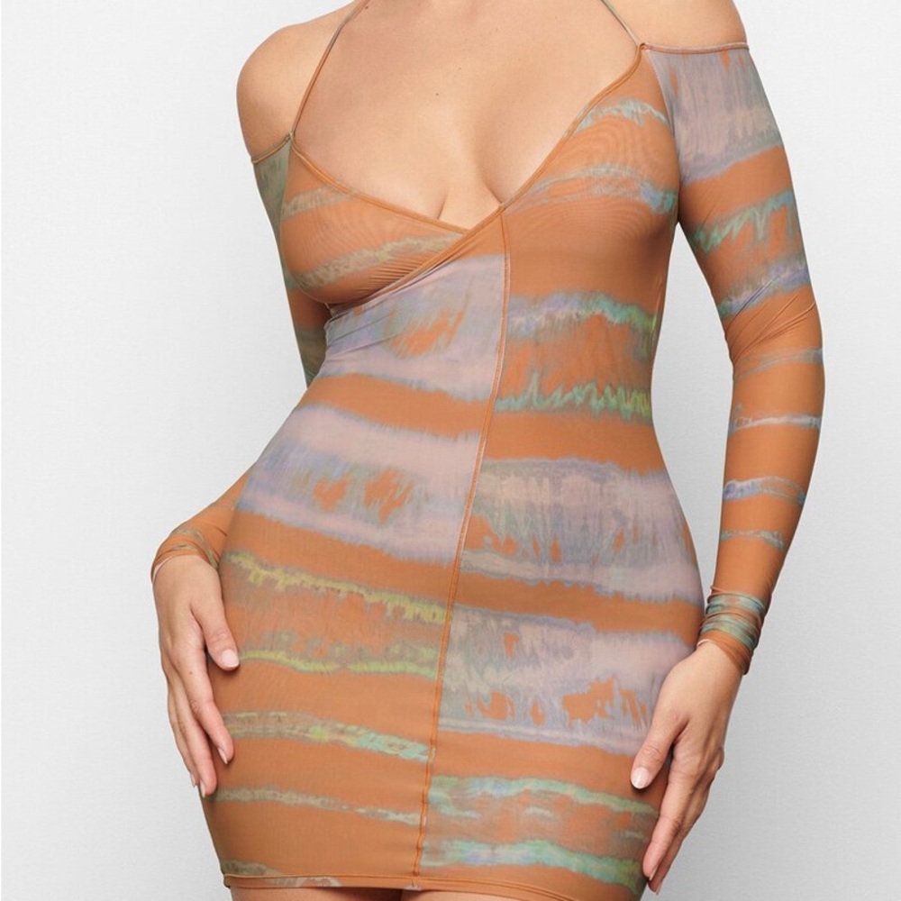 Skims Jelly Sheer Off the Shoulder Dress